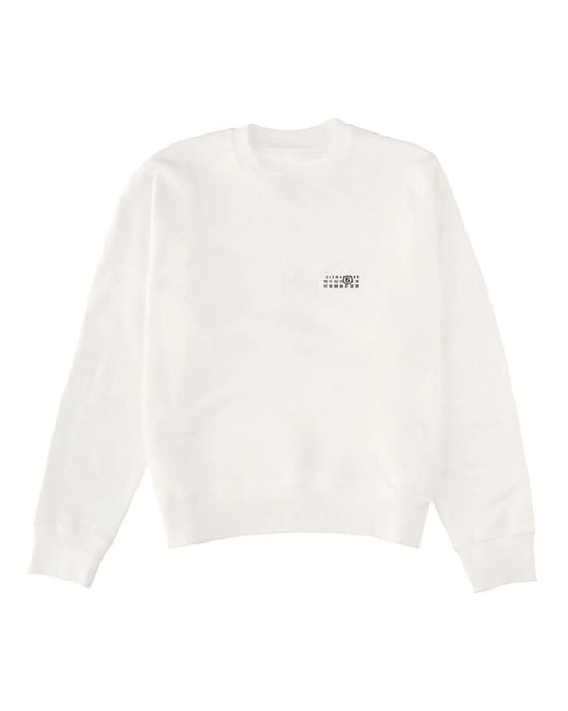 MM6 by Maison Margiela White Sweatshirt With Logo