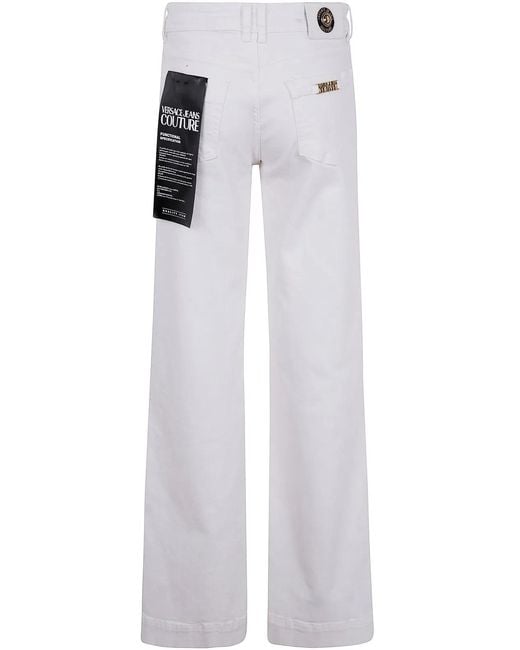 Versace Jeans Couture White Wide-Leg Jeans