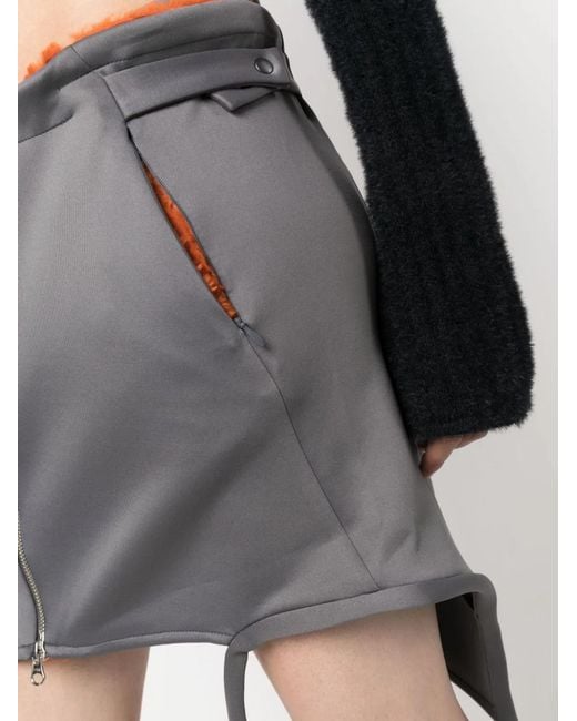 OTTOLINGER Gray Zipped Mini Skirt