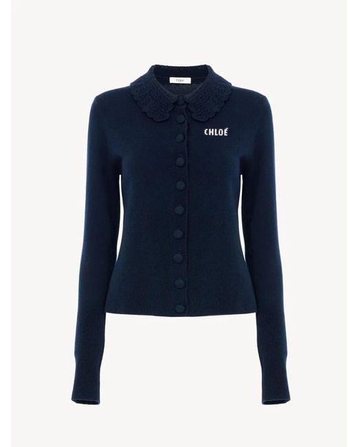 Chloé Blue Mc16 Knitwear Jacket