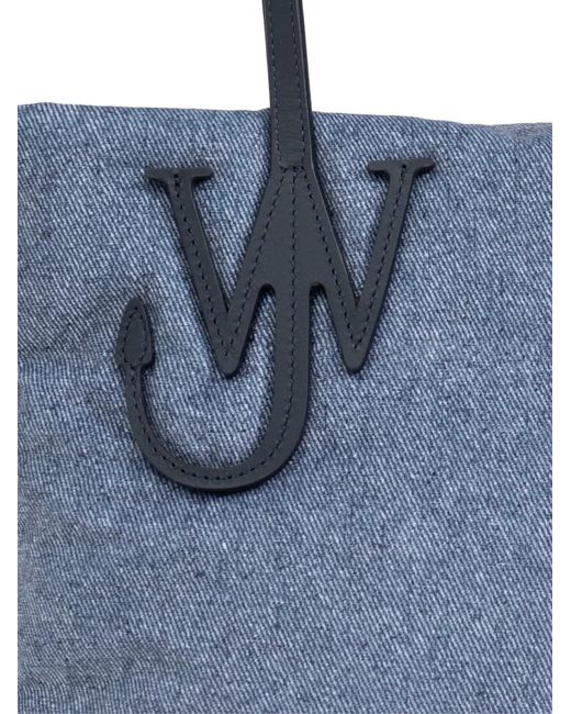 J.W. Anderson Blue Small Puffy Anchor Logo Tote Bag