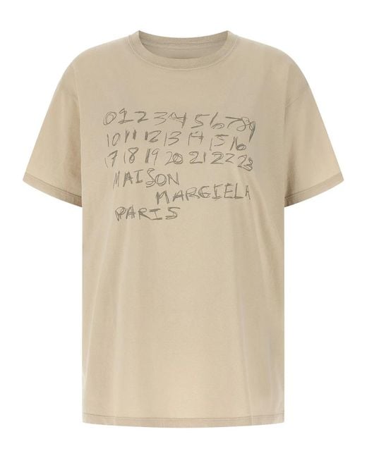 Maison Margiela Natural Printed T-Shirt
