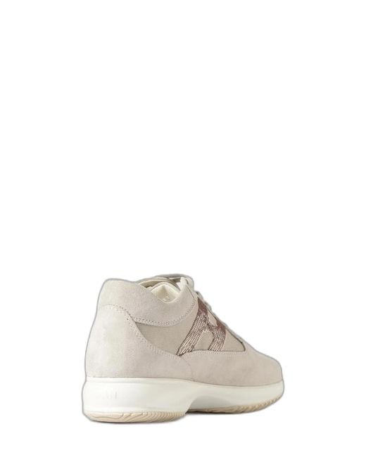Hogan White Multicolour Calfskin Sneakers