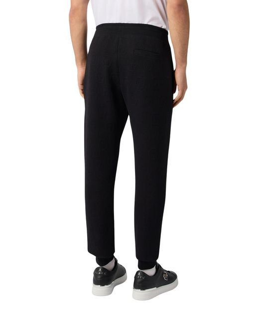 Philipp Plein Black Logo-Patch Track Pants for men