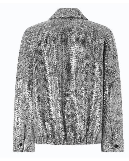 Pinko Gray Stretch Cotton Jacket