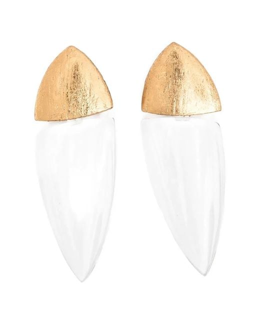 Monies White "Fira" Earrings