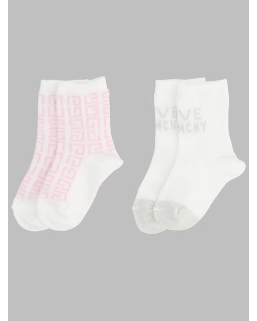 Givenchy White Baby Designer Socks For Spring/Summer 2022