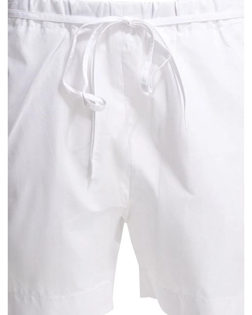 Loulou de Saison White Cotton Shorts