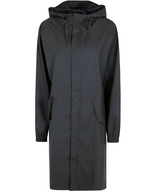 Rains Black "Fishtail" Parka