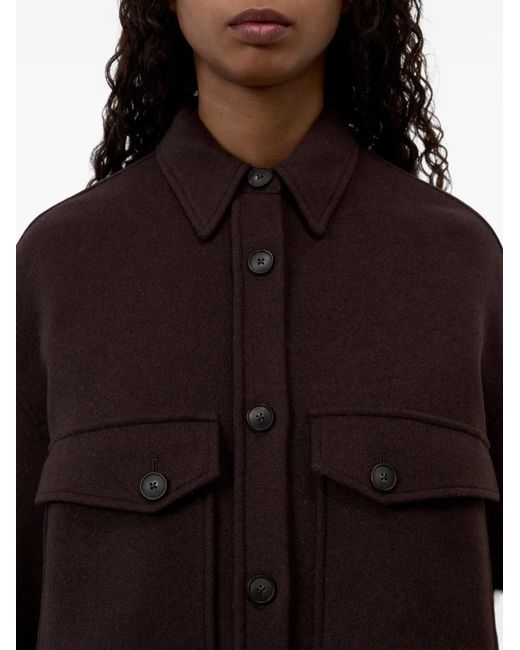 Closed Purple Spread Collar Oversized