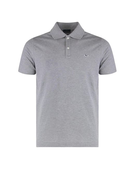 Paul & Shark Gray Paul & Shark Cotton Piqué Polo Shirt for men