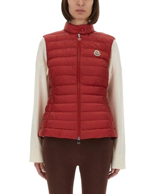 Moncler Red Padded Vest "Igens"