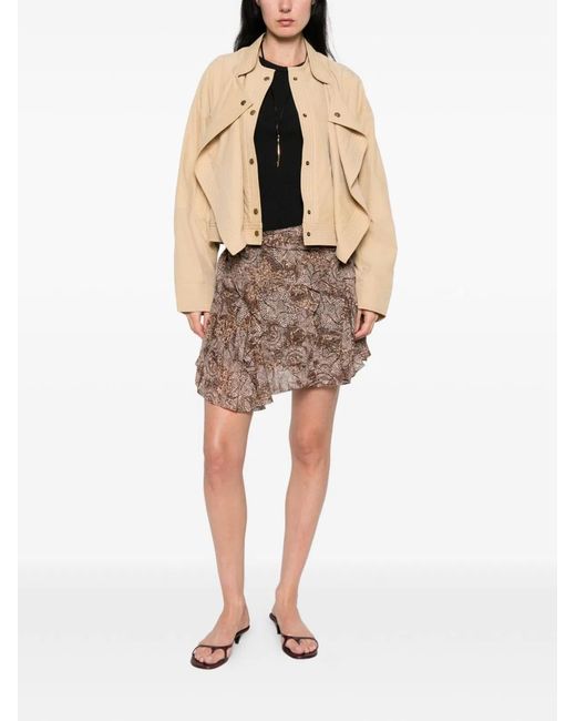 Isabel Marant Brown Camia Printed Mini Skirt