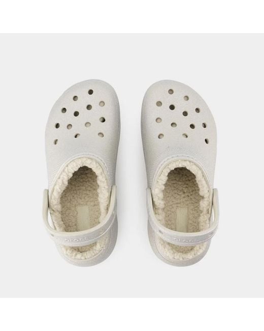 CROCSTM White Classic Platform Glitter Sandals