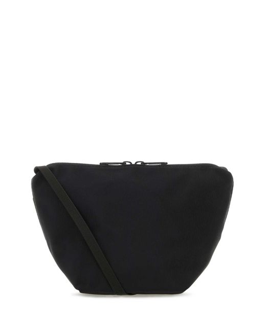 Herve Chapelier Black Canvas Crossbody Bag