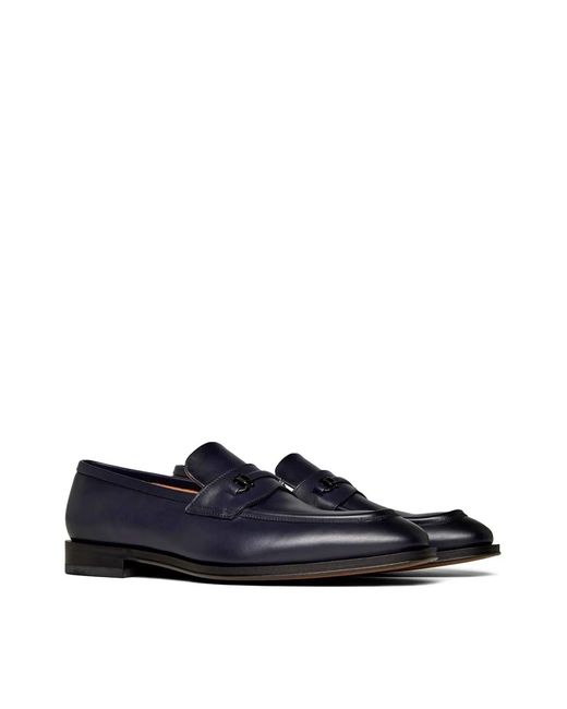 Ferragamo Blue Desmond Gancini Loafers for men