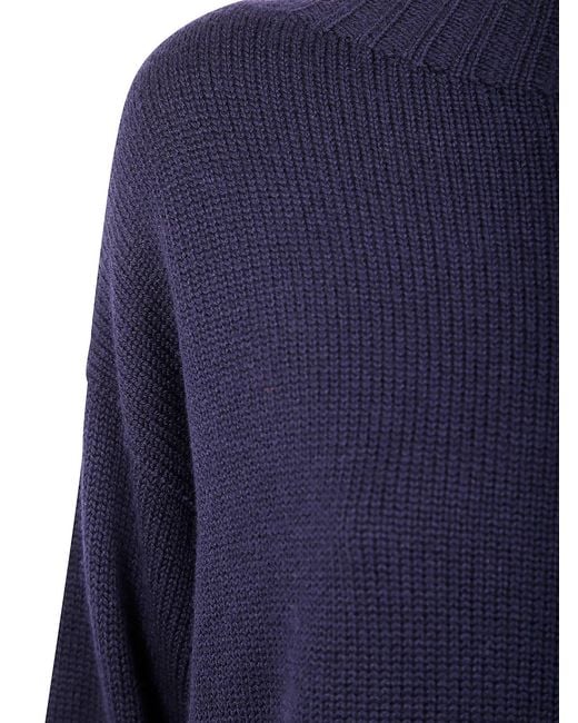 Drumohr Blue Long Sleeve Crew Neck Aweater