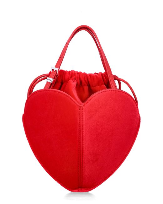 ROTATE BIRGER CHRISTENSEN Red Rotate Heart Velvet Bag