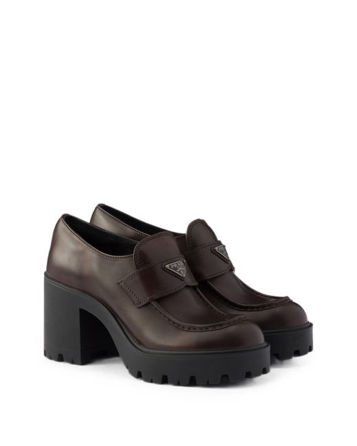 Prada Black Leather Loafers