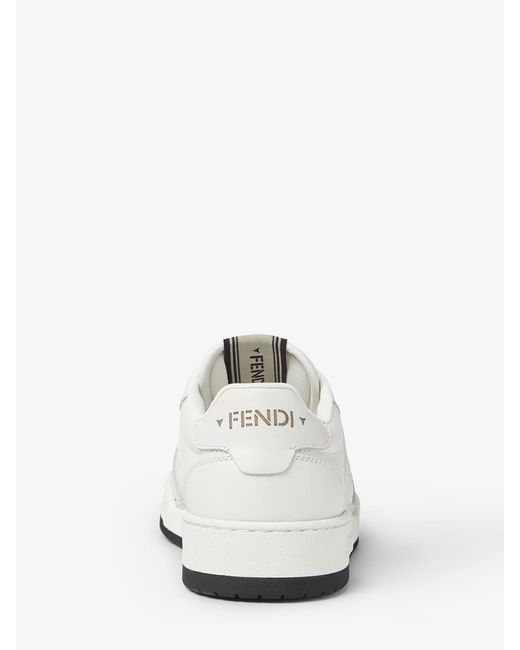 Fendi White Match Vitello Logo
