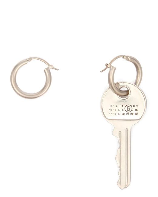 MM6 by Maison Margiela Metallic 'Earring Key' Earrings