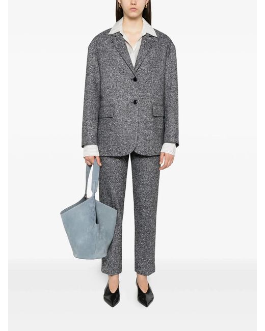Ermanno Scervino Gray Wool Polyamide Viscose Pants