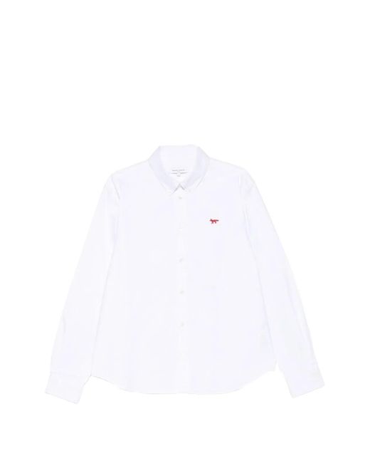 Maison Kitsuné White Maison Kitsuné Profile Fox Cotton Shirt for men