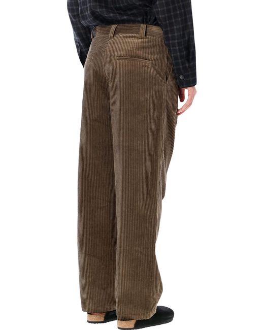 A.P.C. Brown Double Pleated Pant for men