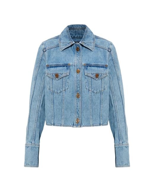 Balmain Blue Cotton Denim Jacket