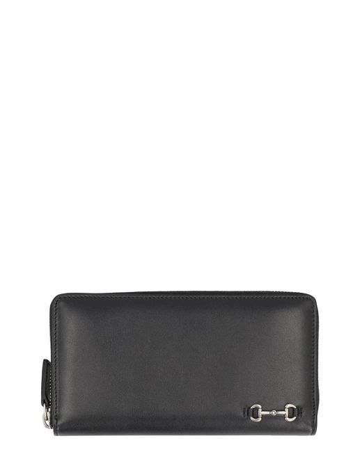 Gucci Gray Wallet With Zipper And Clip for men