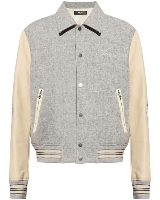 Amiri Gray "Bones" Jacket for men