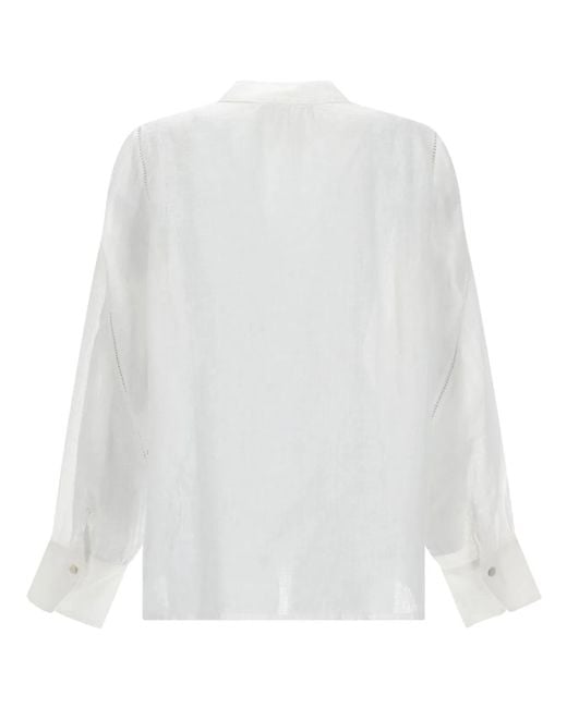120% Lino White Camicia