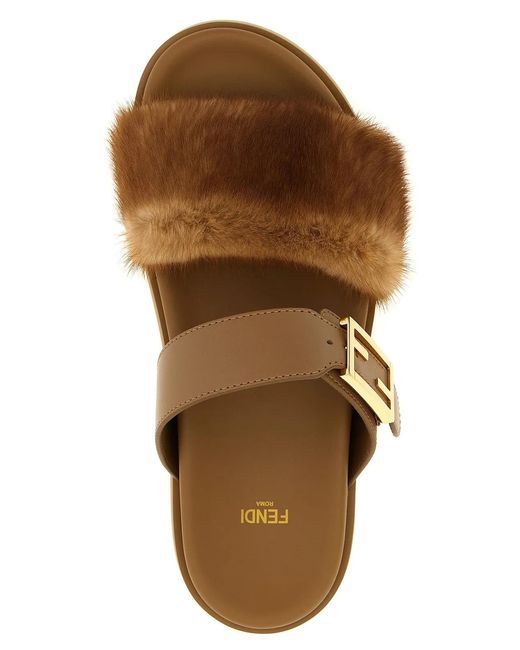 Fendi Brown Feel' Slides