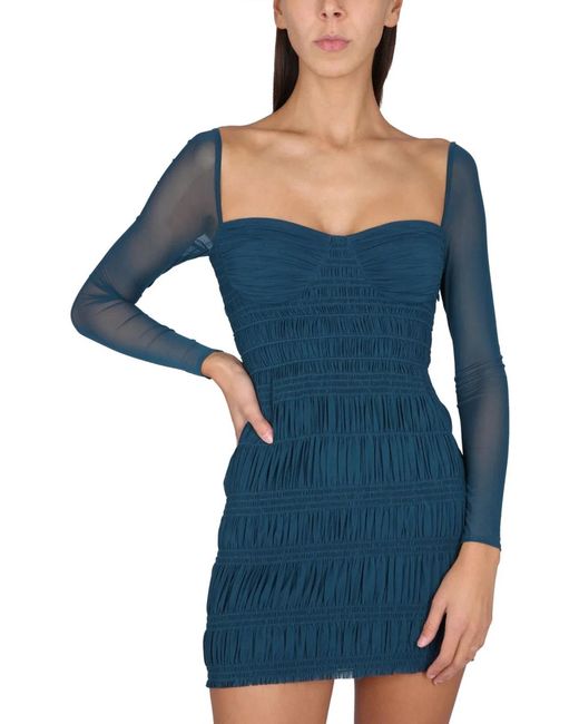 Self-Portrait Blue Mini Dress