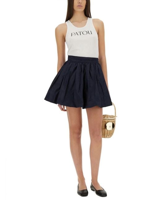 Patou White Logo Print Tank Top