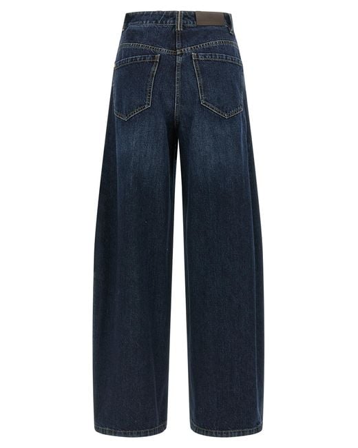 Brunello Cucinelli Blue 'Wide Barrel Full Lenght' Jeans