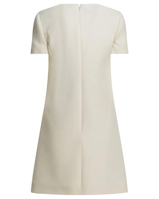 Valentino Natural Virgin Wool Silk Dress