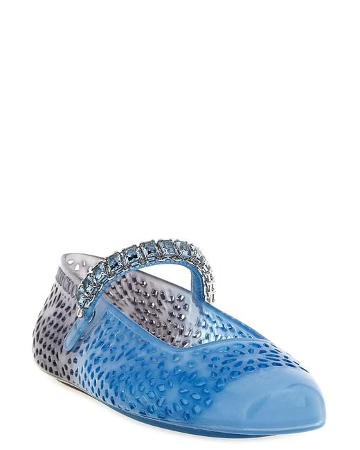 Jimmy Choo Blue 'The Jelly' Ballet Flats