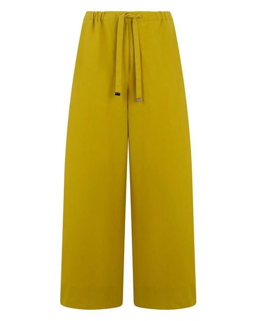 Max Mara Yellow S Max Mara Loose Linen Pants