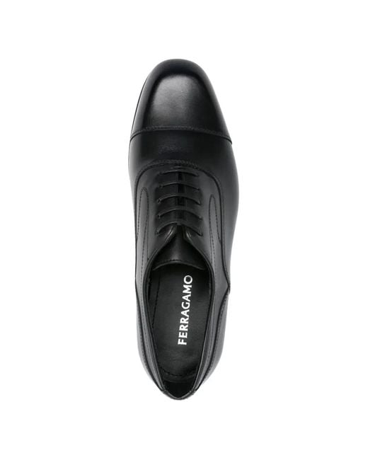 Ferragamo Black Trinity Oxford Shoes for men