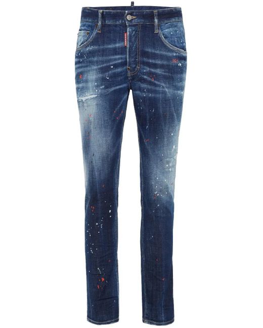 DSquared² Blue Pants 5 Pockets for men