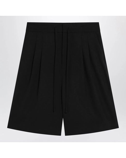 Fear Of God Black Baggy Wool Bermuda Shorts for men