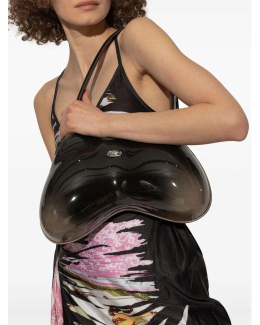 DIESEL Black Polyurethane Shoulder Bag