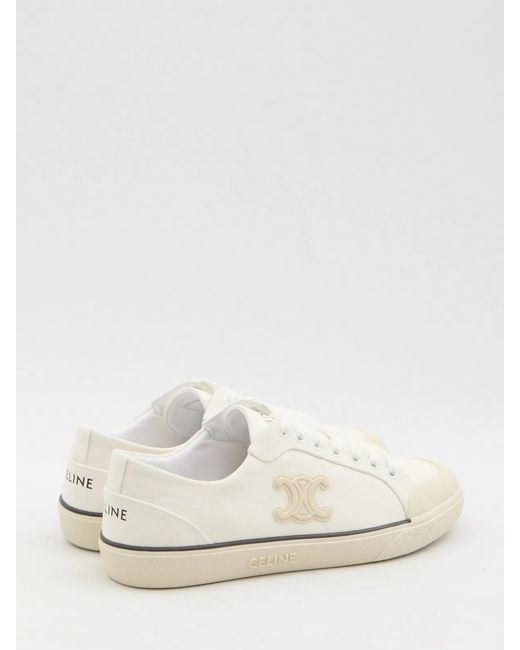 Céline White Triomphe Low Top Sneaker