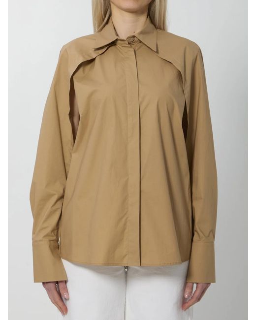 FEDERICA TOSI Natural Open Sleeve Shirt