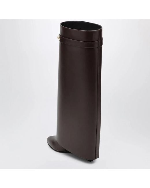 Givenchy Brown Shark Pinch Leather Boots
