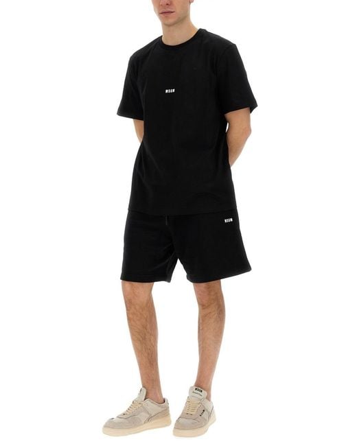 MSGM Black T-Shirt for men