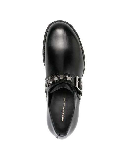 Dries Van Noten Black Belted Loafer for men