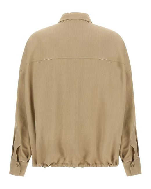 Brunello Cucinelli Natural Fluid Twill Shirt