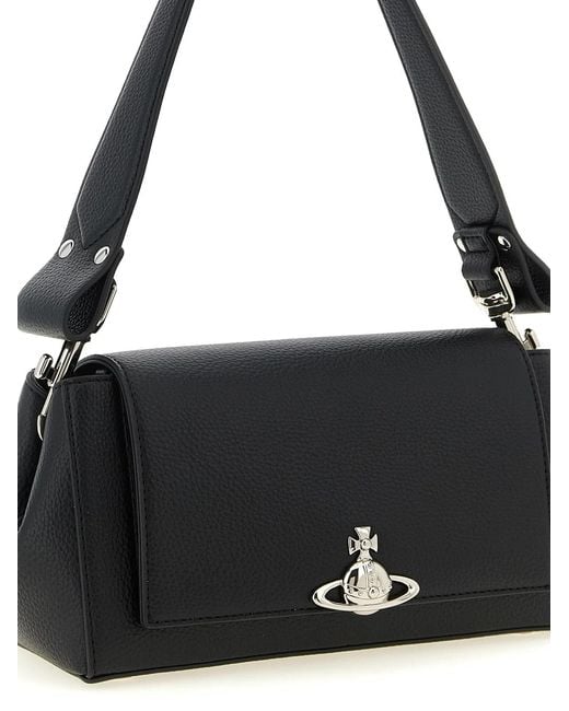 Vivienne Westwood Black 'Hazel' Medium Shoulder Bag